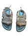 Donald Pliner Shoe Size 6.5 Bronze & Black Leather Woven Thong Sandals Bronze & Black / 6.5