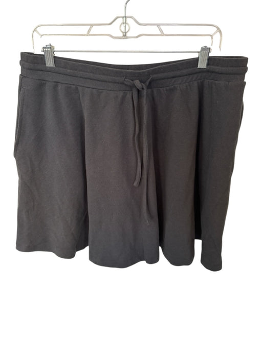 Tuckernuck Size XL Black Cotton Drawstring Waffle Lounge Shorts Black / XL