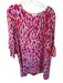 LaRoque Size Est xl purple & orange Silk Long Sleeve Animal Print Dress purple & orange / Est xl