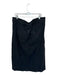 Pilcro Size 20 Black Midi Cross Waist Tie Slit Front & Back Pockets Skirt Black / 20