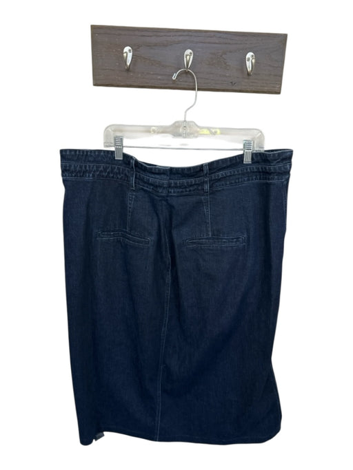 Pilcro Size Est 20 Dark Wash Slit Midi Cross waist Skirt Dark Wash / Est 20