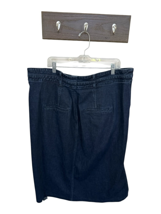 Pilcro Size Est 20 Dark Wash Slit Midi Cross waist Skirt Dark Wash / Est 20