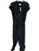 By Anthropologie Size 1X Black Cap Sleeve Front Zip Zipper Pockets Jumper Black / 1X