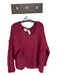 By Anthropologie Size 1X Magenta Acrylic Blend Chunky Knit Cable Knit Sweater Magenta / 1X