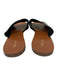 Diane Von Furstenberg Shoe Size 7.5 Black & Brown Leather Slip On Sandals Black & Brown / 7.5