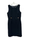 Tahari Size 14 Navy Polyester Sleeveless Dress Navy / 14