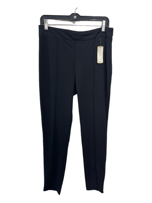 Abbey Glass Size 6 Black Polyester Blend Side Zip Front Seam Slim Pants Black / 6
