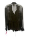 Haute Hippie Size M Olive Green Missing Fabric Tag Sheer Long Sleeve Top Olive Green / M