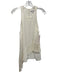 Elizabeth & James Size M White Silk Sleeveless Fringe Asymmetric Top White / M