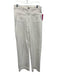 Ann Mashburn Size 28 White Cotton Blend Denim Patch Pocket Wide Leg Jeans White / 28