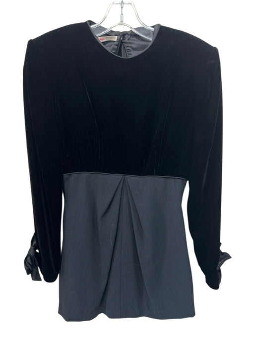 Valentino Size Est S Black Missing Fabric Tag Velvet Fabric Block Dress Black / Est S