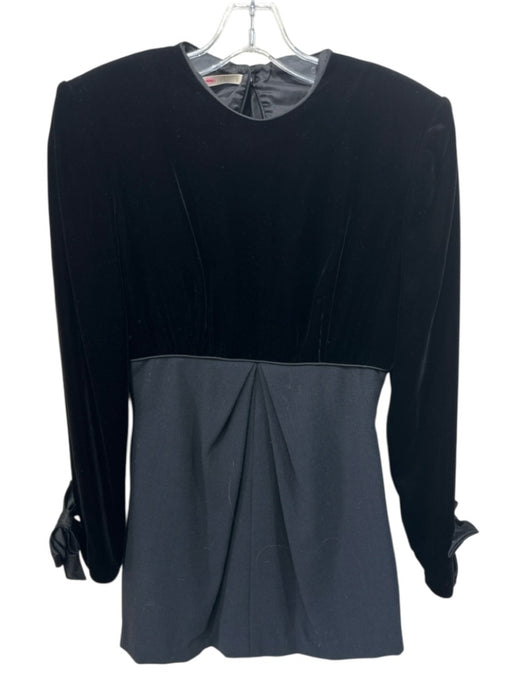 Valentino Size Est S Black Missing Fabric Tag Velvet Fabric Block Dress Black / Est S