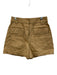 Tanya Taylor Size 00 Beige Cotton Zip Fly High Rise Pockets Shorts Beige / 00