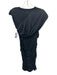 Alexander Wang Size 0 Black Viscose Blend Sleeveless Asymmetric Ruched Dress Black / 0