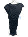 Alexander Wang Size 0 Black Viscose Blend Sleeveless Asymmetric Ruched Dress Black / 0