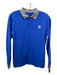 Moncler Size Est S Blue Cotton Solid Polo Men's Long Sleeve Shirt Est S