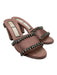 No 21 Shoe Size 40 Mauve Pink Satin Block Heel Sandal Jeweled Open Toe Pumps Mauve Pink / 40