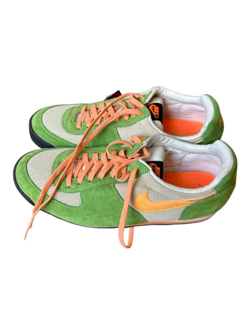 Nike Shoe Size 11.5 Green & Orange Canvas Suede Men's Sneakers 11.5
