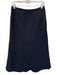 Tibi Size 6 Navy Wool Back Zip Midi Skirt Navy / 6