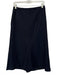 Tibi Size 6 Navy Wool Back Zip Midi Skirt Navy / 6