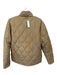 Taion Size M Tan Polyester Quilted Fuzzy Interior Side Zip Coat Tan / M
