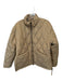 Taion Size M Tan Polyester Quilted Fuzzy Interior Side Zip Coat Tan / M