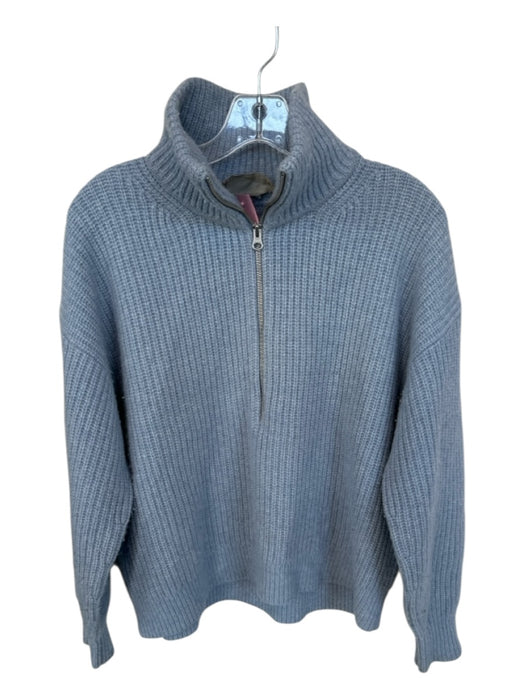 Everlane Size M Baby Blue Wool Long Sleeve Quarter Zip Sweater Baby Blue / M