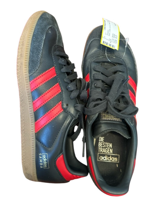 Adidas Shoe Size 6.5 Black Leather Lace Up Athletic Sneakers Black / 6.5