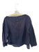 COS Size 8 Navy Linen Blend Boat Neck Long Sleeve Top Navy / 8