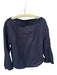 COS Size 8 Navy Linen Blend Boat Neck Long Sleeve Top Navy / 8
