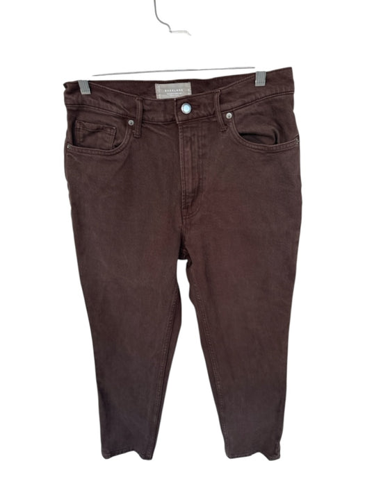 Everlane Size 29 Brown Organic Cotton High Waist Straight Leg Jeans Brown / 29