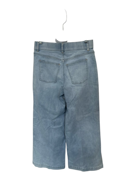 Spanx Size M Light Wash Cotton High Waist Wide Leg Cropped Jeans Light Wash / M