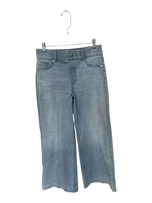 Spanx Size M Light Wash Cotton High Waist Wide Leg Cropped Jeans Light Wash / M