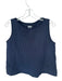 L.Abo.Art Size 2/M Navy Cotton Crinkle Sleeveless Top Navy / 2/M