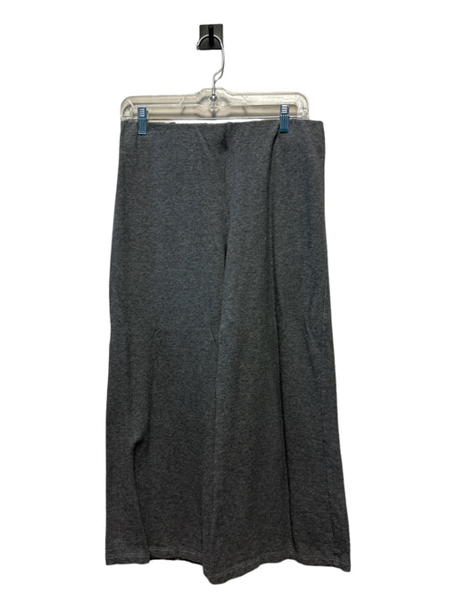 Ann Mashburn Size M Gray Cotton Elastic Waist Wide Leg Pants Gray / M