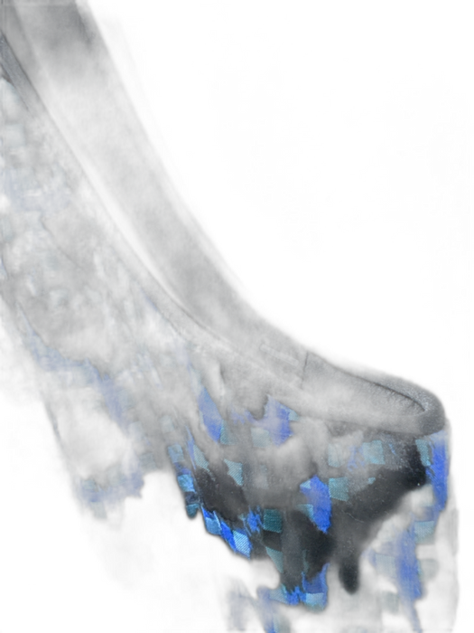 Victoria Victoria Beckham Size 8 Electric Blue & Black Silk Blend Dress Electric Blue & Black / 8