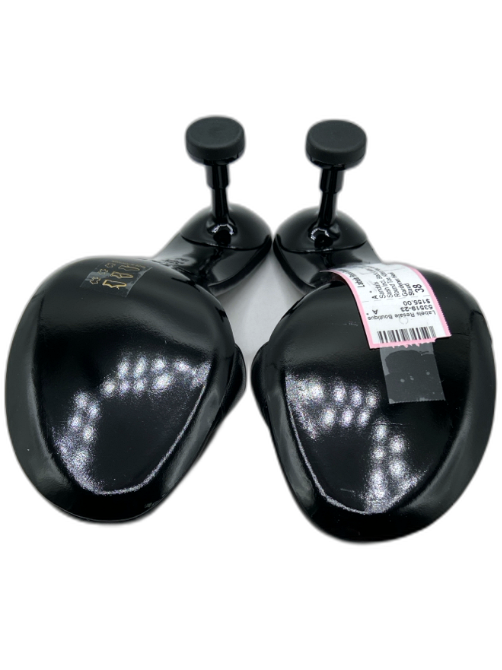 Staud Shoe Size 38 Black Leather Contrast Stitch Round Toe Kitten Heel Sandals Black / 38