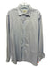 Ted Baker Size 17 Light Blue & White Cotton Striped Button up Long Sleeve Shirt Light Blue & White / 17