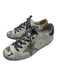 Golden Goose Shoe Size 37 White, Gray & Black Leather Lace Up Words Sneakers White, Gray & Black / 37