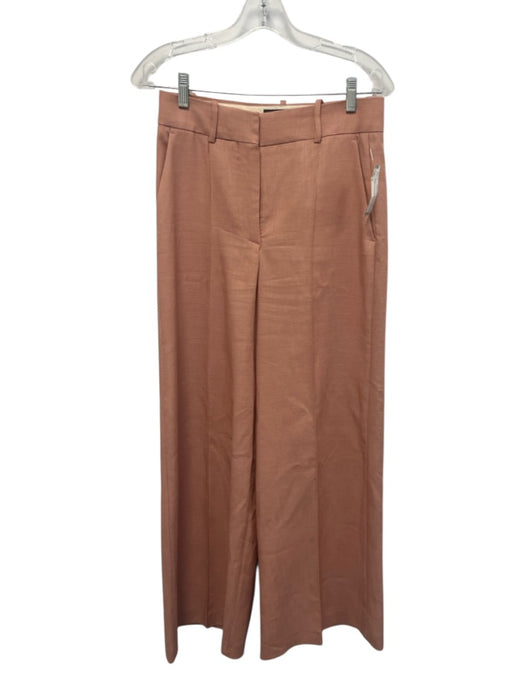 Zara Size S Blush Pink Viscose Blend Pintuck Pleats Trouser Hook & Zip Fly Pants Blush Pink / S