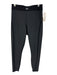 Alo Size M Black Polyester Blend Elastic Waistband Velvet Detail Leggings Black / M