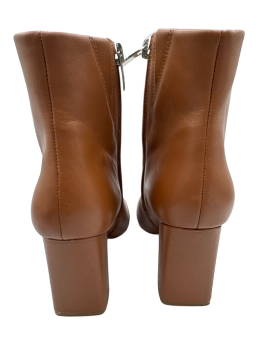 Marc Fisher Shoe Size 7.5 Tan Brown Leather Upper Pointed Toe Side Zip Boots Tan Brown / 7.5