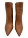 Marc Fisher Shoe Size 7.5 Tan Brown Leather Upper Pointed Toe Side Zip Boots Tan Brown / 7.5