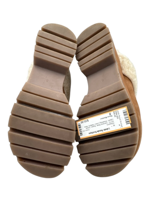Steve Madden Shoe Size 8 Brown Suede Upper Shearling Lined Platform Slippers Brown / 8
