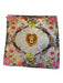 Pascoe Gallery Pink, Green, Beige Silk Rolled Hem Big Cats Floral Square scarf Pink, Green, Beige / Large