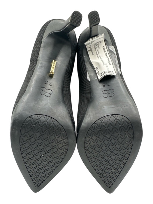 Cosy Island Shoe Size 7.5 Black Textile Pointed Toe Woven Platform Pumps Black / 7.5