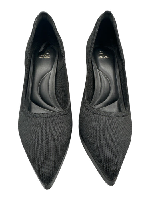 Cosy Island Shoe Size 7.5 Black Textile Pointed Toe Woven Platform Pumps Black / 7.5