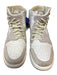 Nike Air Shoe Size 10 White & Taupe Leather Suede High Top Zipper Shoes White & Taupe / 10