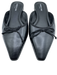 Kenneth Cole Shoe Size 10 Black Leather Pointed Toe Slip On Mule Flats Black / 10
