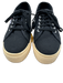 Superga Shoe Size 8.5 Black & Cream Textile Platform Low Top Lace Up Sneakers Black & Cream / 8.5